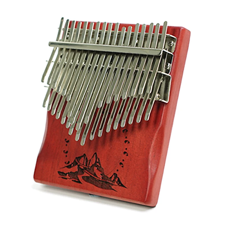 Sfcd57025e538499a9b080aa82bc97b5fm.webp Kalimba 34 keys in high quality mahogany wood - Mountain landscape motif